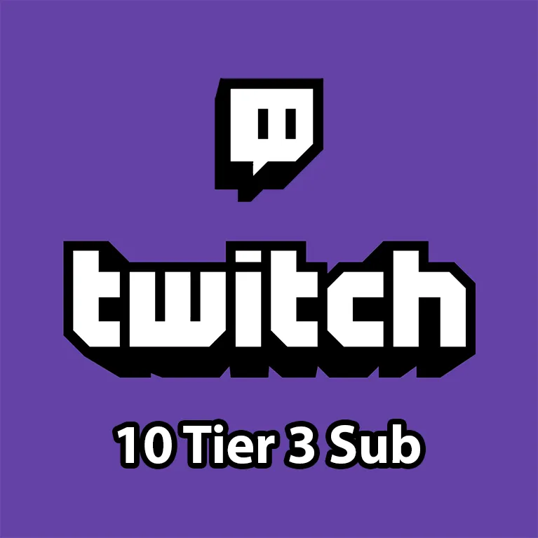 Twitch - 10x Tier 3 Gifted Sub