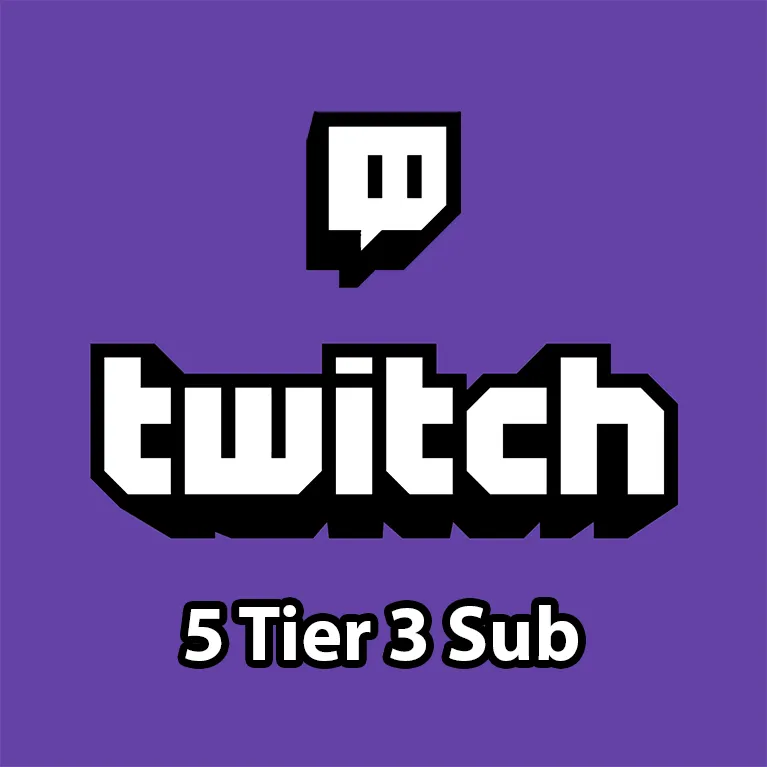 Twitch - 5x Tier 3 Gifted Sub